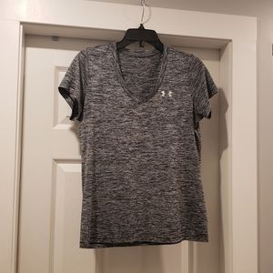 Under Armour Grey V-Neck Shirt (Dry tech Material)